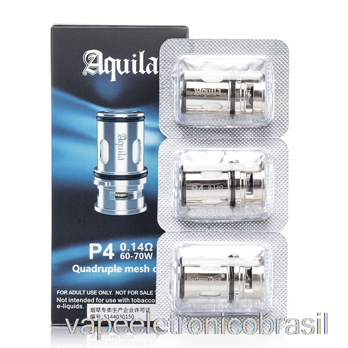 Vape Eletrônico Horizonte Tecnologia Aquila Bobinas De Substituição 0.14ohm P4 Quad Coils